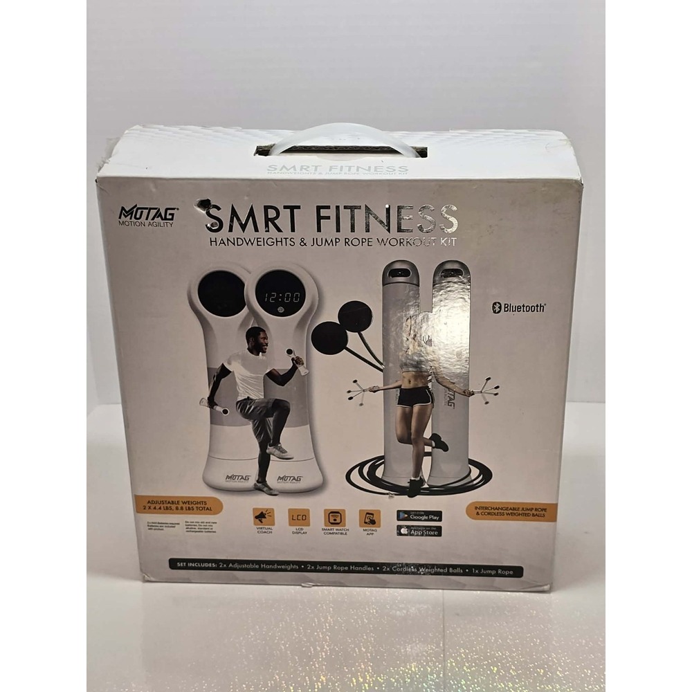🏋️ MOTAG SMRT Fitness Smart Handweights & Jump‎ Rope Kit Open Box Bluetooth